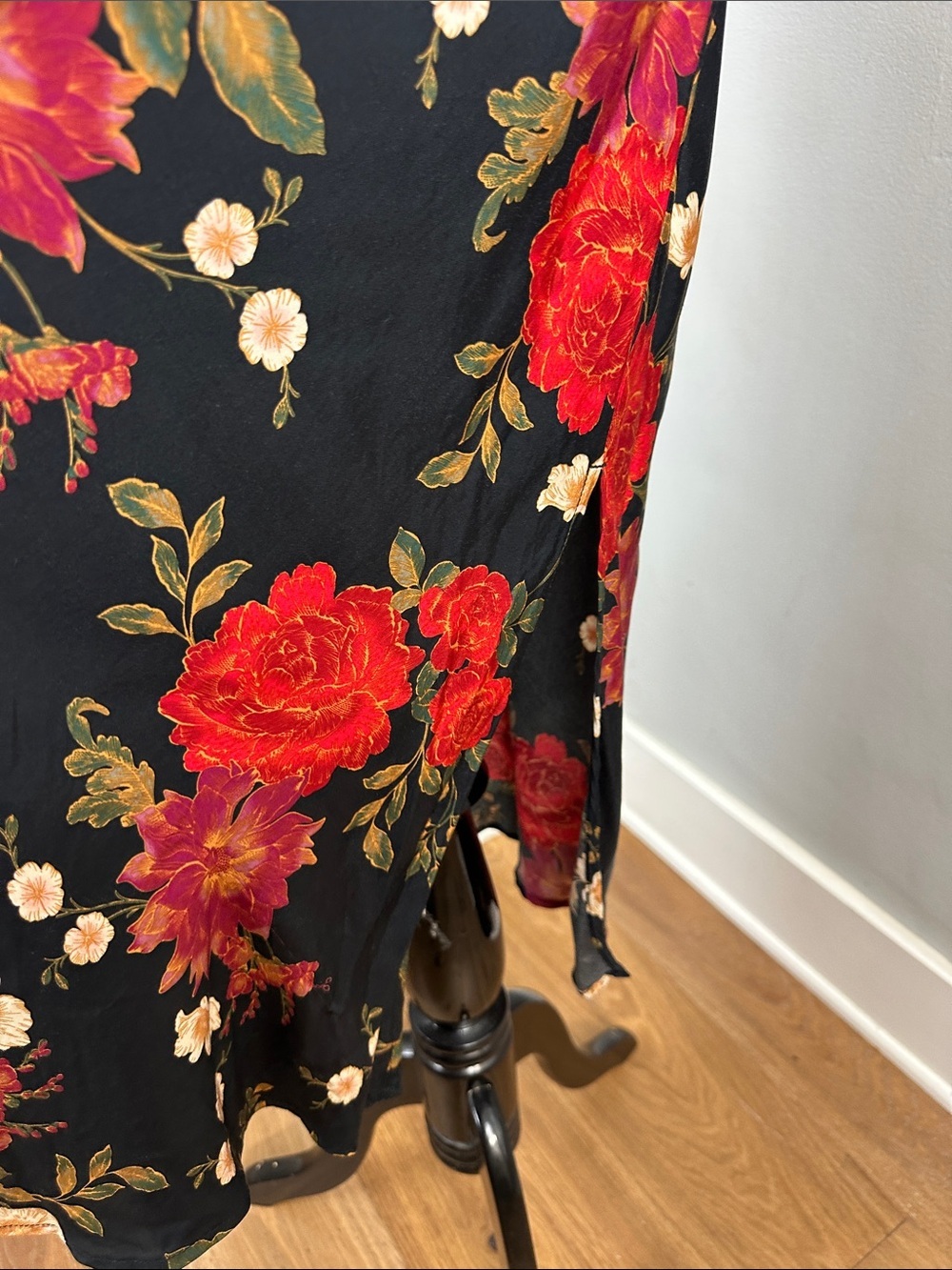 Gap Floral High neck Satin Slip Dress Sz S Fairy Grunge Dark Romantic Y2K Sz S - Picture 8 of 12